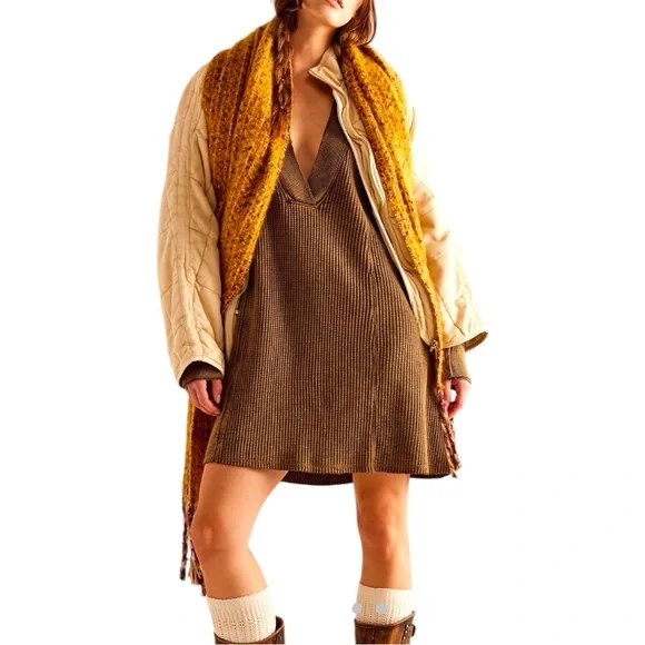 NEW FREE PEOPLE FP ONE Jackie Dress in Washed Army Size XS - Picture 2 of 5